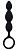 Черная анальная пробка-елочка SILICONE ANAL BEAD - 16,5 см. от Dream Toys