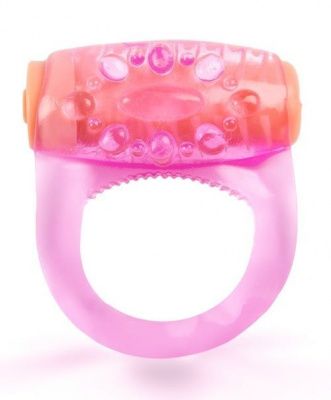 Розовое кольцо с вибропулей для усиления эрекции от Brazzers