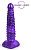 Фиолетовый фантазийный фаллоимитатор с пупырышками - 25 см. от Bior toys
