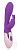 Фиолетовый вибромассажер с клиторальным зайчиком от Bior toys