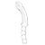 Стеклянный двусторонний фаллоимитатор 12,5’’ Girthy Double Sided Dong With Anal Bead Grip Handle - 32 см. от Glas