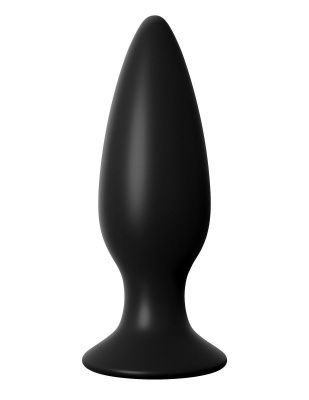 Чёрная большая анальная вибропробка Large Rechargeable Anal Plug - 13,5 см. от Pipedream