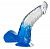 Синий фаллоимитатор с прозрачной верхней частью JELLY JOY FADE OUT DONG 6INCH - 15,2 см. от Dream Toys