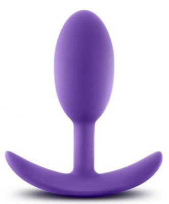 Фиолетовая анальная пробка Wearable Vibra Slim Plug Medium - 10,1 см.  от Blush Novelties