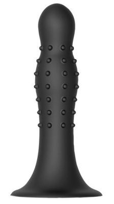 Черный анальный стимулятор NUBBED PLUG - 13,5 см. от Dream Toys