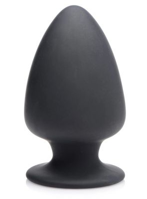 Черная мягкая анальная пробка Squeezable Medium Anal Plug - 11 см. от XR Brands