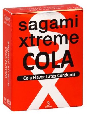 Ароматизированные презервативы Sagami Xtreme COLA - 3 шт. от Sagami