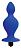 Синяя анальная вибровтулка конической формы - 10 см. от Bior toys