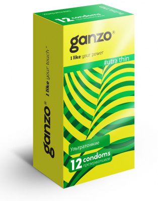 Ультратонкие презервативы Ganzo Ultra thin - 12 шт. от Ganzo