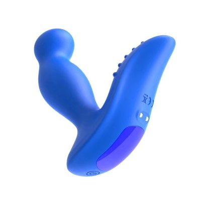 Синий вибромассажер простаты 3,5’’ Remote Control P-spot Massager - 12,5 см. от Erokay