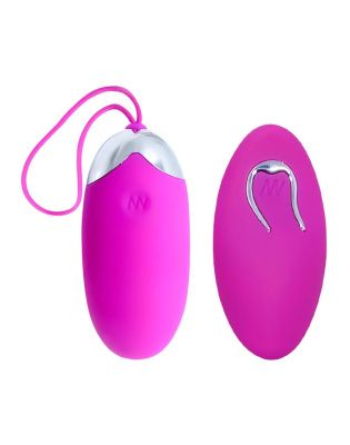 Лловое перезаряжаемое виброяйцо с пультом ДУ от Baile