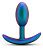 Синяя анальная пробка со смещенным центром тяжести The Nebula Plug - 9 см. от Blush Novelties