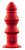 Красный ребристый анальный вибромассажер - 12,7 см. от NMC