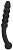 Черный изогнутый анальный стимулятор-елочка - 22,5 см. от Bior toys