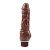 Коричневый вибратор 7.8” Vibe Cock - 19 см. от Chisa