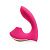 Розовый  L-образный вибромассажёр с вакуумной стимуляцией 3,5’’ Silicone Billow Suction Lover от Erokay