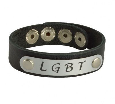 Кожаный браслет LGBT от Sitabella