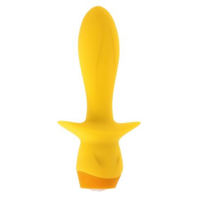 Желтая анальная вибропробка Mellow Yellow - 13,5 см. от Selopa