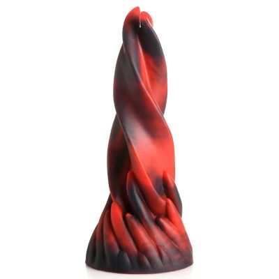 Красно-черный фантазийный фаллоимитатор Hell Kiss Twisted Tongues Silicone Dildo - 18,8 см. от XR Brands Красно-черный фантазийный фаллоимитатор Hell Kiss Twisted Tongues Silicone Dildo - 18,8 см. от XR Brands