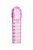 Розовая рельефная насадка закрытого типа - 13,5 см. от Eromantica