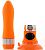 Оранжевый водонепроницаемый вибратор на присоске со сменной панелью управления - 19 см. от Sexus Funny Five