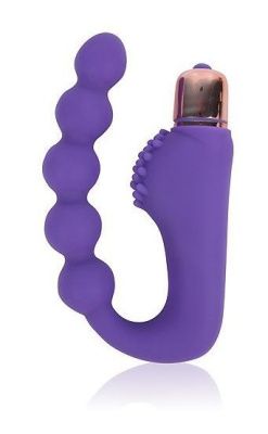 Фиолетовый фантазийный вибромассажер-елочка Cosmo от Bior toys