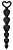 Черная анальная елочка Silicone Anal Beads - 17,5 см. от Shots Media BV