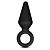 Черная анальная пробка Silicone Loop Plug Small - 7,6 см. от Blush Novelties