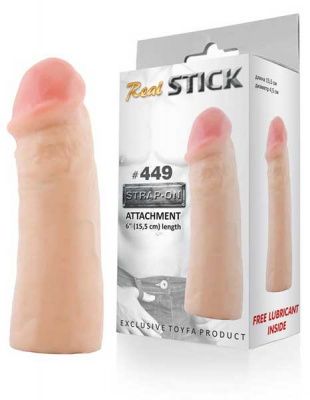 Реалистичный фаллос-насадка RealStick #449 - 15,5 см. от ToyFa
