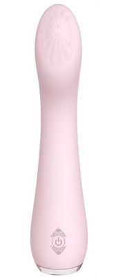 Нежно-розовый вибратор LISA с рельефной головкой - 19,3 см. от S-HANDE