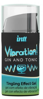 Жидкий интимный гель с эффектом вибрации Vibration! Gin   Tonic - 15 мл. от INTT