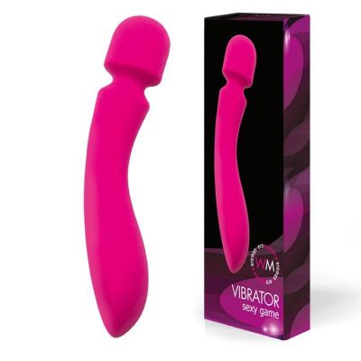 Малиновый wand-вибратор с 10 режимами вибрации головки от Erowoman-Eroman