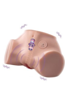 Телесный вибромастурбатор-полуторс Fennie от Xise