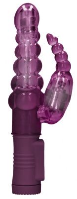 Фиолетовый вибратор-кролик Rotating Bubbles - 23,2 см. от Shots Media BV