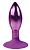 Фиолетовая каплевидная анальная пробка - 10 см. от Bior toys