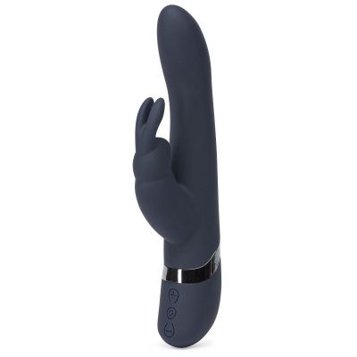 Тёмно-синий вибратор Oh My USB Rechargeable Rabbit Vibrator - 25,4 см. от Fifty Shades of Grey