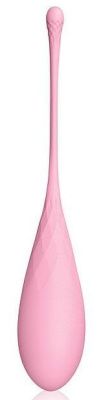 Нежно-розовый вагинальный шарик со шнурком от Bior toys