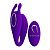 Фиолетовый U-образный вибратор для пар Bill с пультом ДУ от Baile