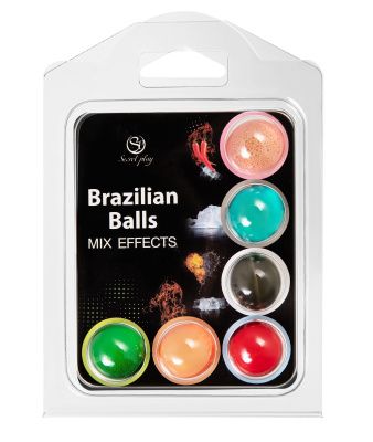 Набор из 6 шариков с массажными маслами Secret Play Barazilian Balls от Secret Play