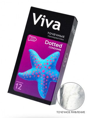 Презервативы с точечками VIVA Dotted - 12 шт. от VIZIT