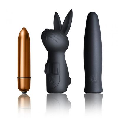 Вибропуля с 2 сменными насадками Dark Desires Kit от Rocks-Off