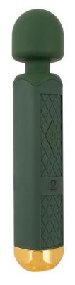 Зеленый wand-вибромассажер Luxurious Wand Massager - 22,2 см. от Orion