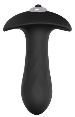 Черная анальная вибровтулка SINGLE SPEED DIAMOND PLUG - 9 см. от Dream Toys