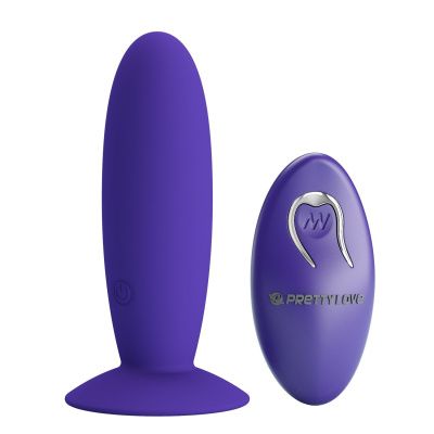 Фиолетовый анальный вибростимулятор Remote Control Vibrating Plug Youth - 11 см. от Baile