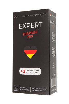Презервативы EXPERT Surprise Mix - 12 шт.(+3 в подарок) от Expert