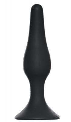Чёрная анальная пробка Slim Anal Plug Large - 12,5 см. от Lola toys