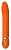 Оранжевый вибратор CRYSTAL CURIOSITY - 22 см. от Dream Toys