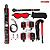 Стильный черно-красный набор БДСМ: маска, кляп, зажимы, плётка, ошейник, наручники, оковы, верёвка от Bior toys