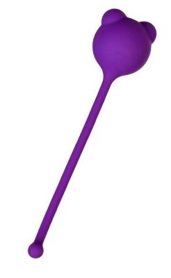 Фиолетовый силиконовый вагинальный шарик A-Toys с ушками от A-toys