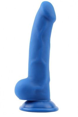 Синий фаллоимитатор Norman.P - 21,5 см. от Chisa